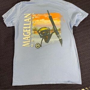 Magellan Outdoors Light Blue Fishing Graphic Tee